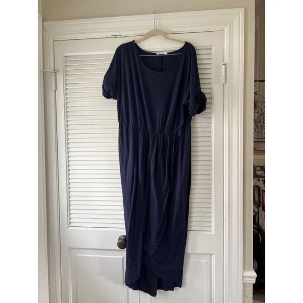 Zenana short sleeve long dress 1XL